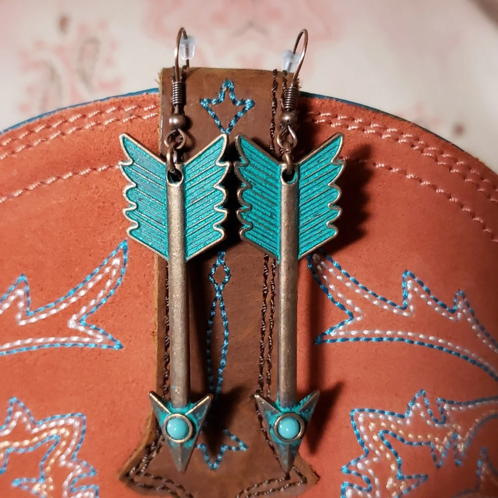 (B) Arrow Earrings Southwestern Western Native American Flechas Boho Cowgirl - Picture 14 of 14